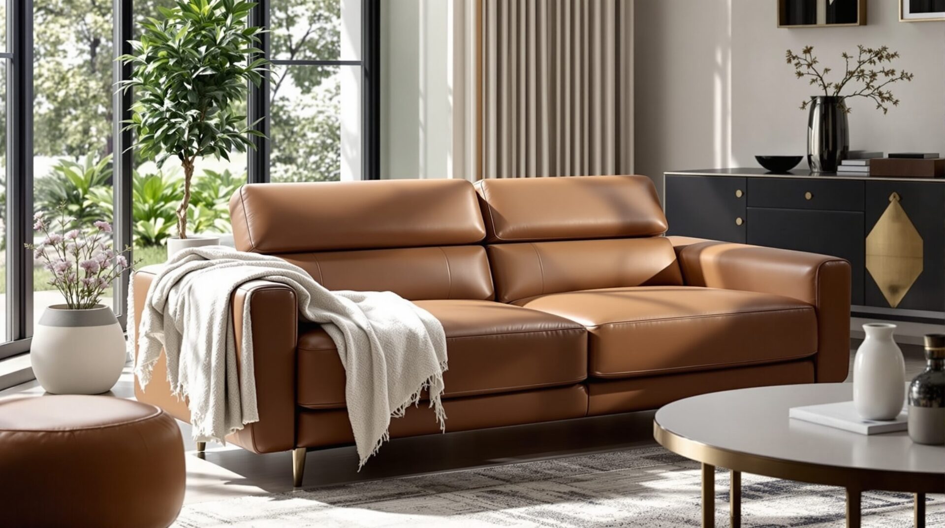 canapé convertible cuir