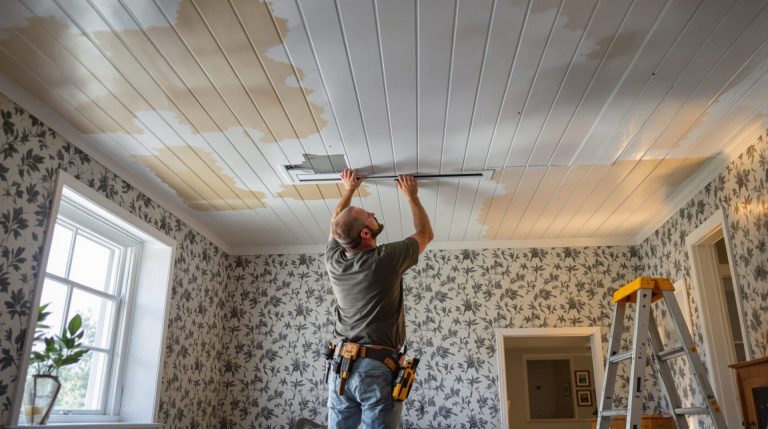 cacher un plafond moche