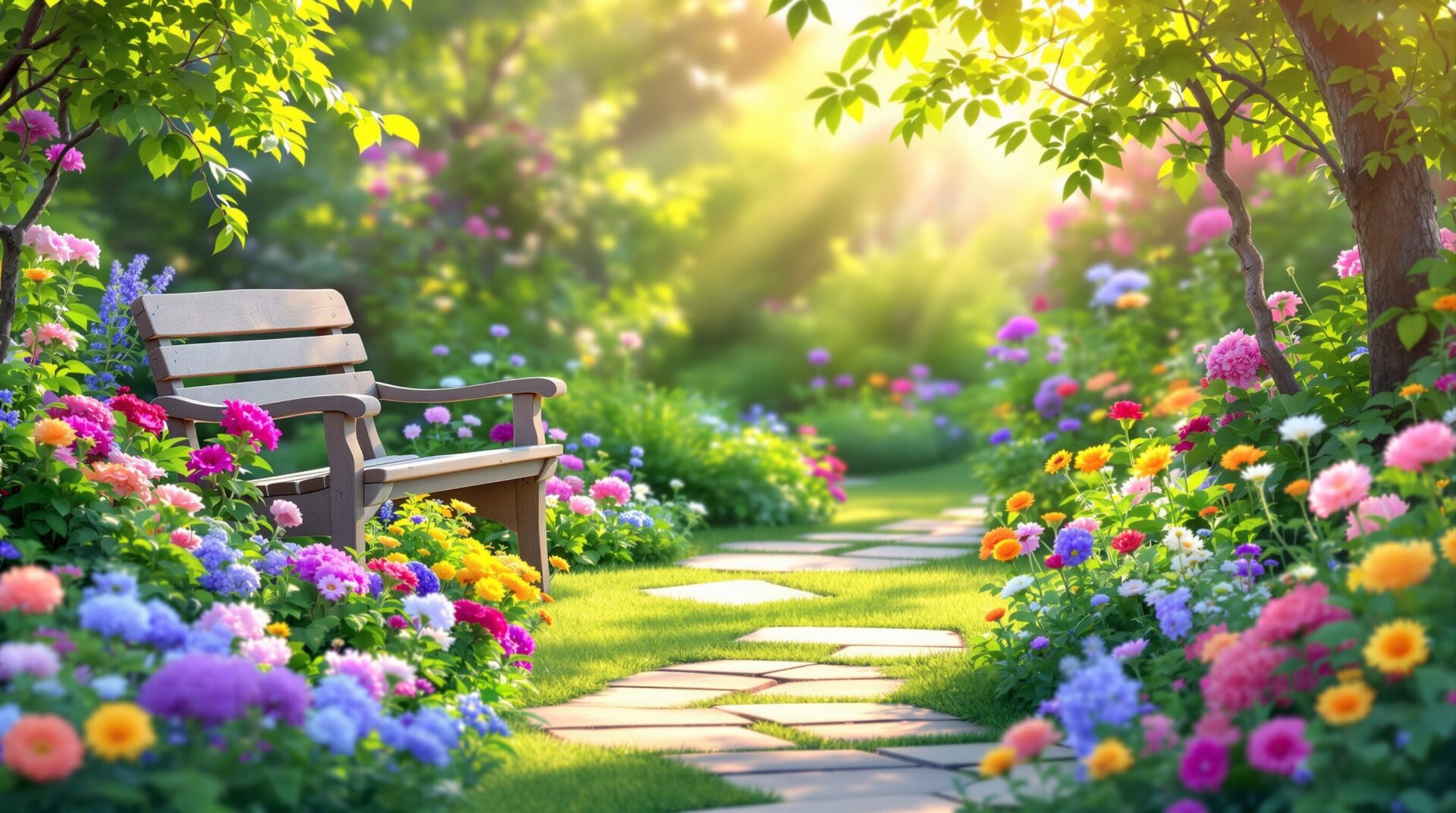 idee petit jardin fleuri