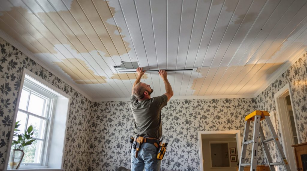 cacher un plafond moche