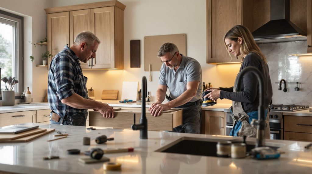 rénover une cuisine en chêne