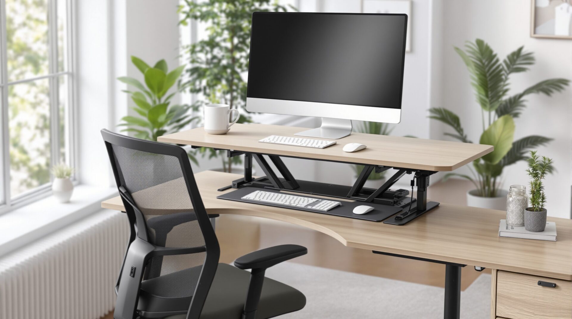 bureau assis debout ergonomique