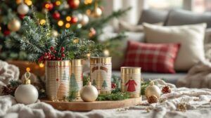 deco noel avec boite de conserve