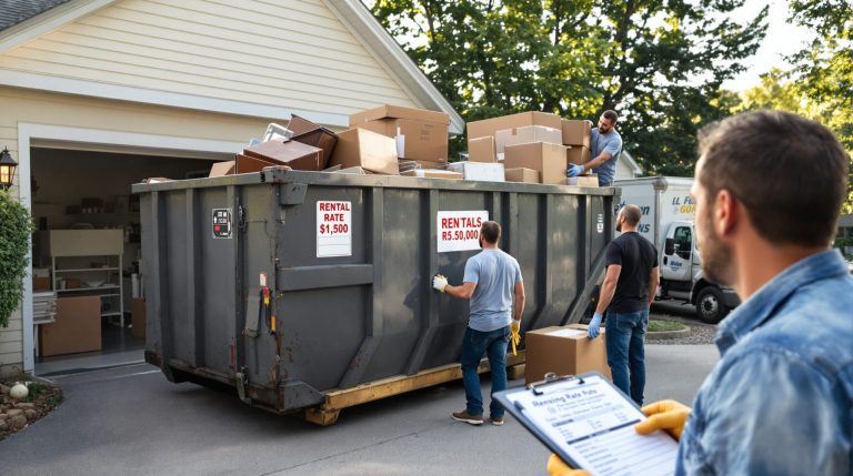 combien coute une benne pour vider une maison