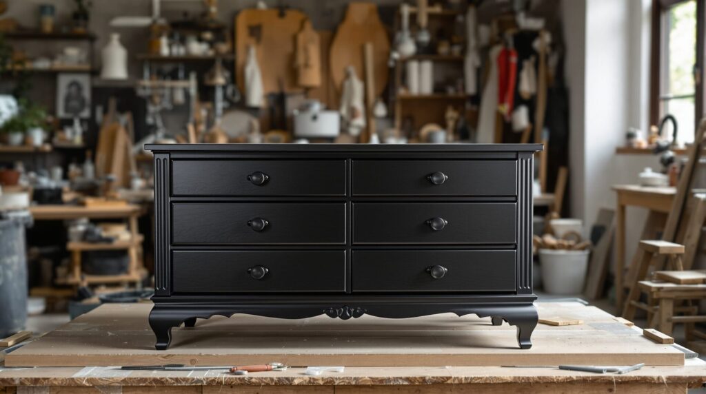 peindre un meuble noir