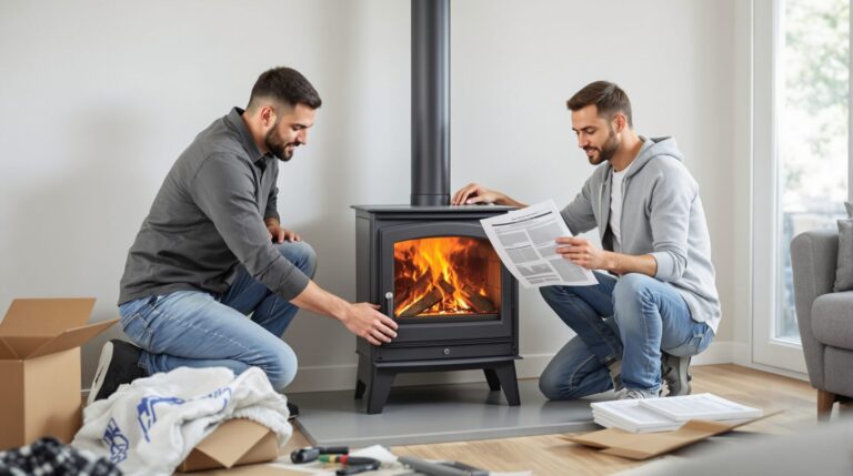 installation poêle à bois