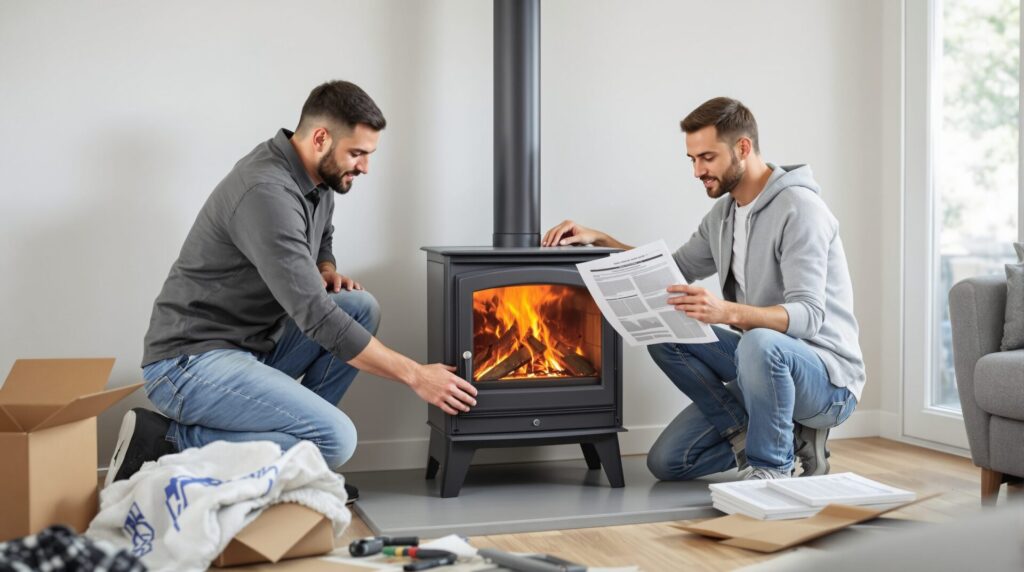 installation poêle à bois