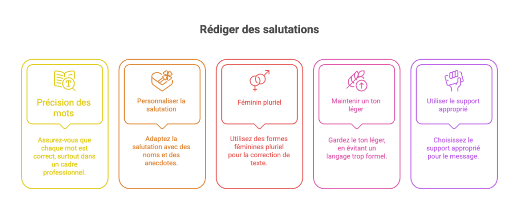 rédiger des salutations