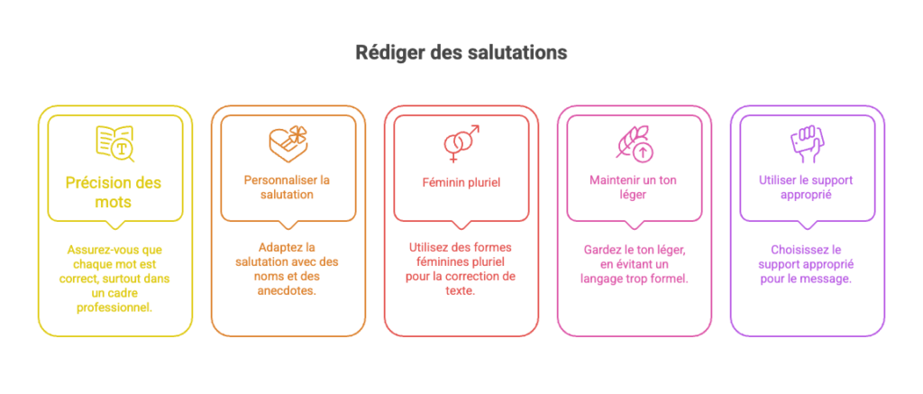 rédiger des salutations