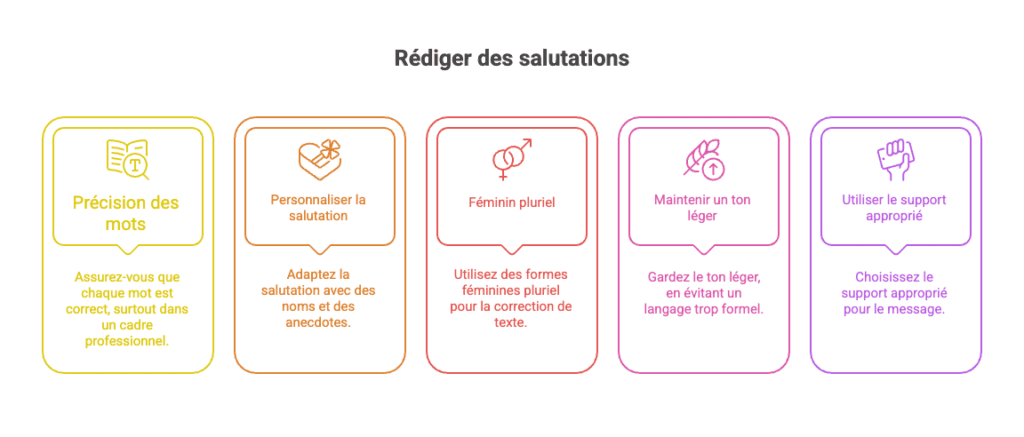 rédiger des salutations