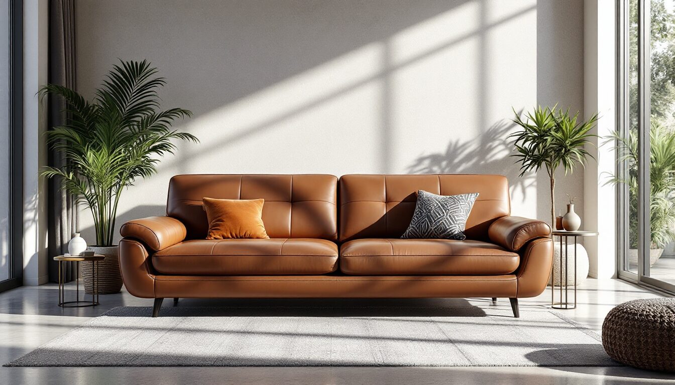 canapé convertible cuir