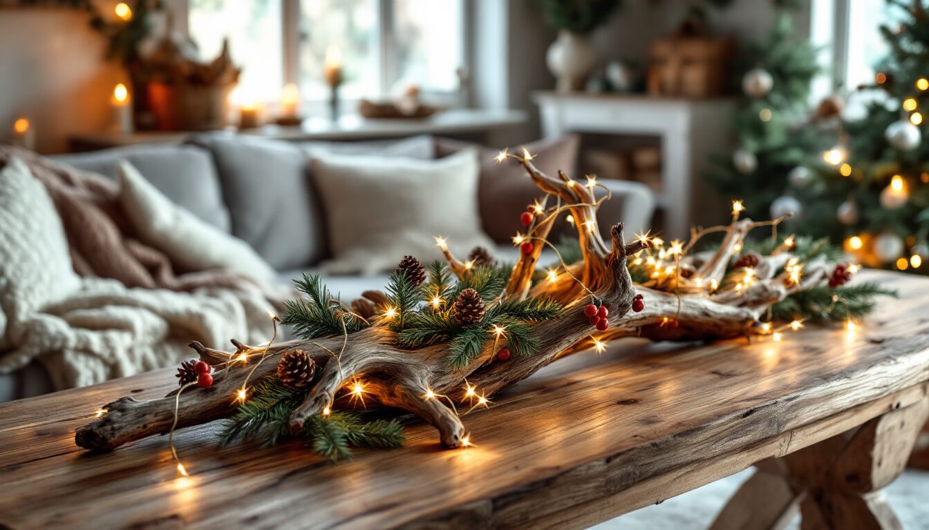 decoration noel bois flotté