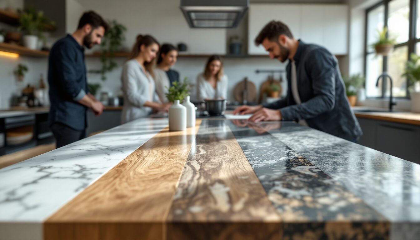 plan de travail sur mesure