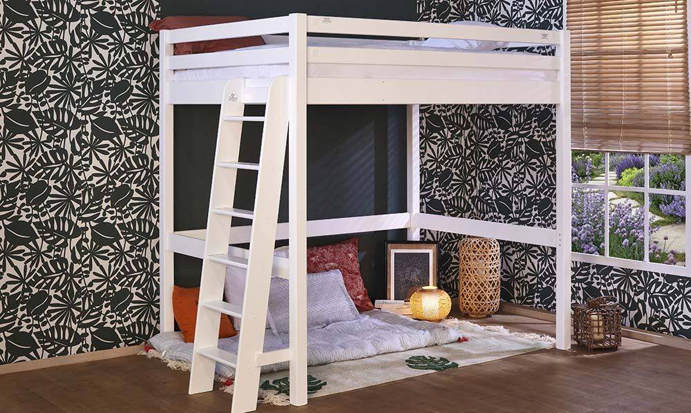 lit mezzanine adulte bois chambre