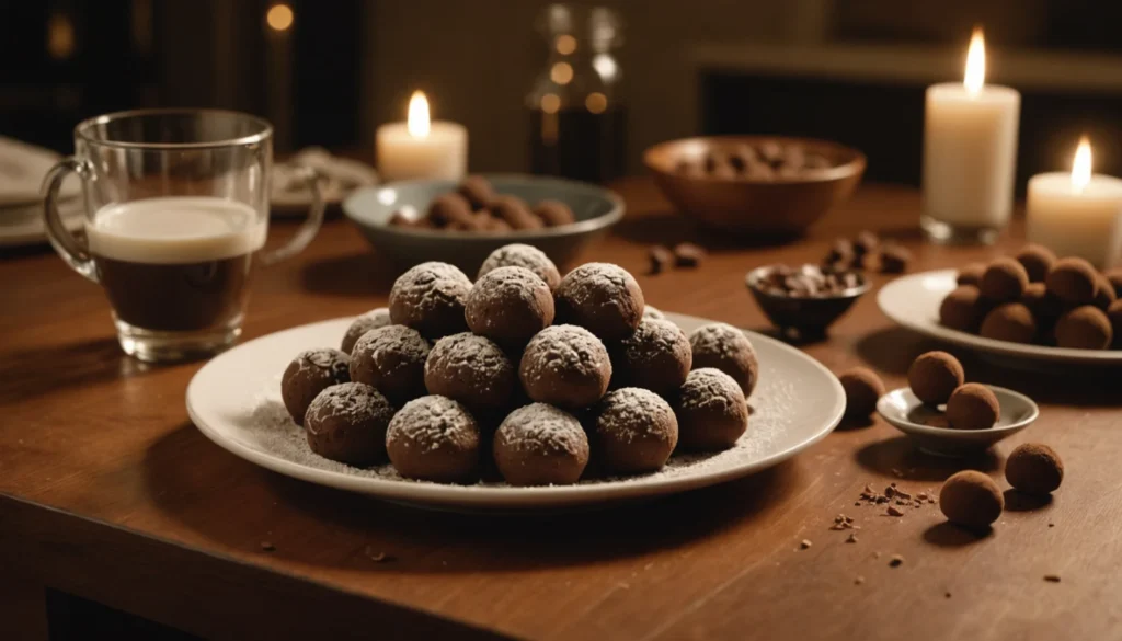 truffes au chocolat au lait