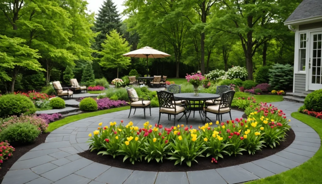 idee deco jardin avec ardoise
