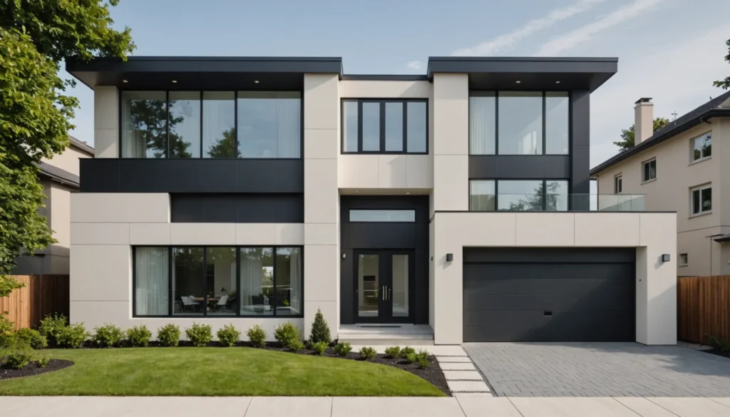 idées pour peindre la façade en deux couleurs