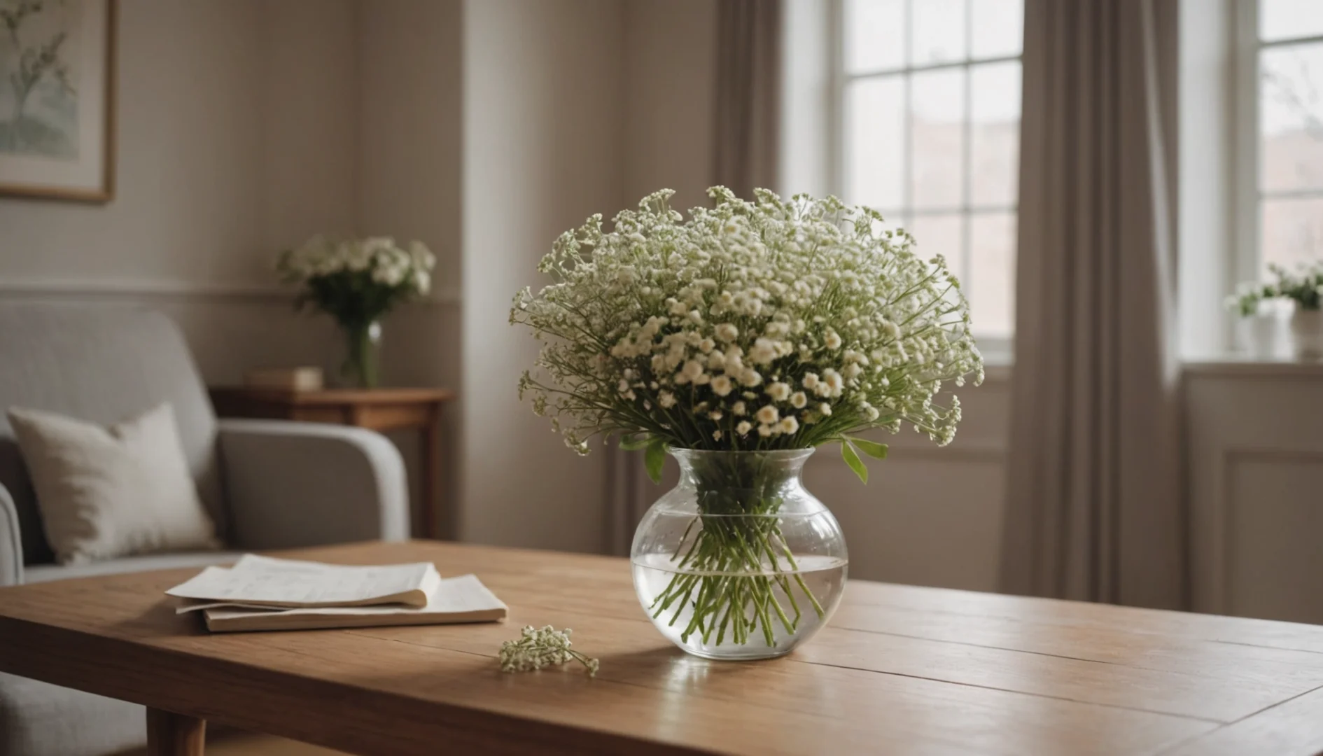 fleurs avec petites fleurs blanches