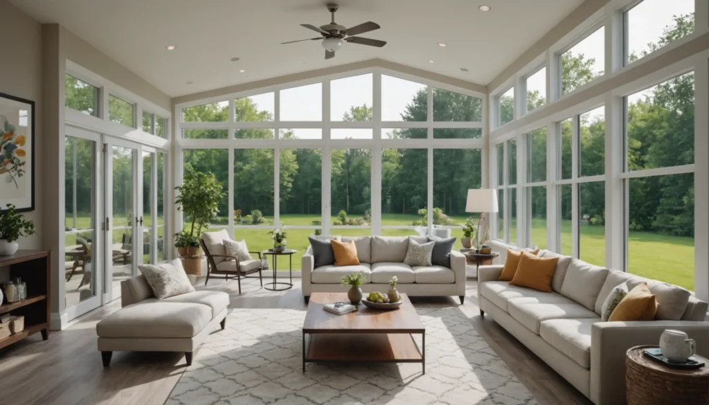 veranda avec mur plein
