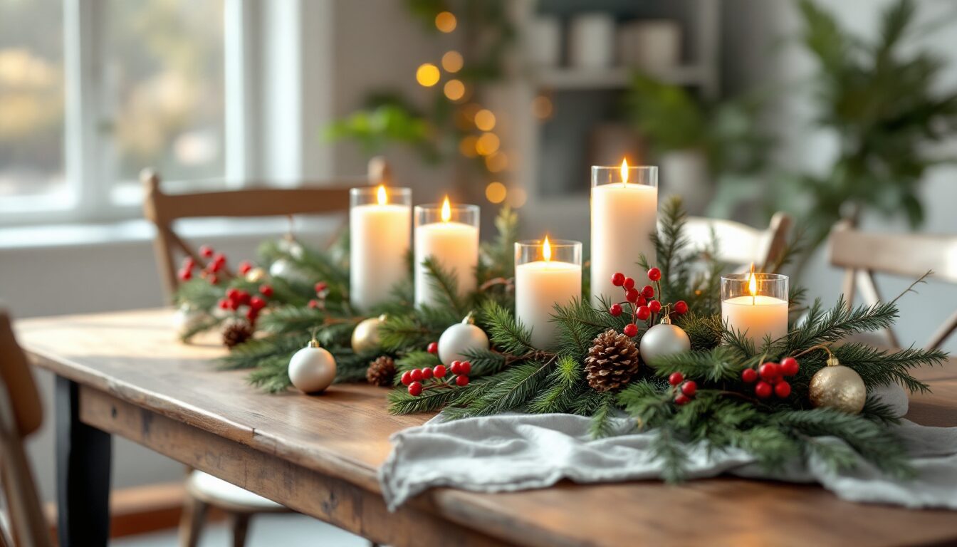 faire un centre de table de noel