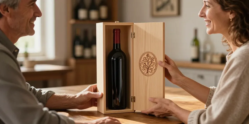 coffret à vin en bois