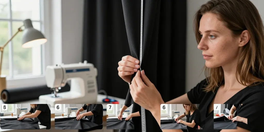 comment doubler un rideau avec du tissu occultant